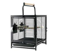 Flight Bird Cage Wrought Iron Bird Cage With Bird Feeder Travel Carrier Cage For Parrots Conures Lovebird Cockatiel Birdcage For Birds