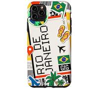Flight Boarding Pass Tag Label To Destination Rio De Janeiro Case for iPhone 11 Pro Max