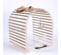 Flight Cage for Parrots, Portable Transparent Parrot Cage, Breathable and Comfortable Bird Cage, Bird Travel Cage, with Pull-out Tray(Medium)