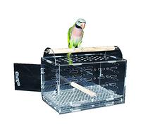 Flight Cage Plastic Bird Carrier Portablebird Cage With Feeding Cups Bird Travel Cage For Extra Small Finches Bird Cage