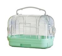 Flight Cage Portable Parrot Carrier Cage Outdoor Handheld Bird Bag Deep drawer Chassis Detachable Cockatiels(Green)