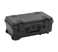 Flight Case Black 55x35x22.5 cm Lockable Heavy-Duty Hard Case with Foam PP/ABS
