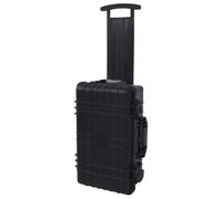 Flight Case Hard Lockable with Pick & Pluck Foam Pressure Valve 56x35x23cm Black