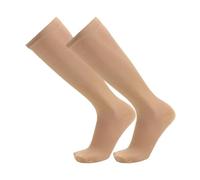 flight compression socks for women Compression Socks For Men & Women Graduated Knee High Compression Stockings Calf Leg & Foot trainer sock (Beige, S)