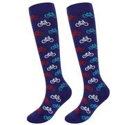 Flight Compression Socks for Women Men Compression Socks Knee High Compression Stockings Circulation Best Support for Athletic Running Cycling Travel(Bike)