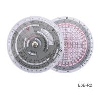 Flight Computer E6B-R for Aviation Training | Circular Slide Rule Calculator with Wind Side and Scales | Waterproof Plastic Plotter for Flight Planning, True(E6B-R2)