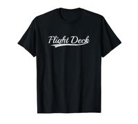 Flight Deck Vintage Inspired Varsity Style Throwback T-Shirt