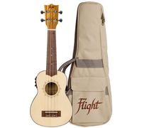 Flight Designer Series DUS320 CEQ SP/ZEB Electro-Acoustic Soprano Ukulele with Gig Bag
