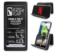 Flight Flap Airplane Phone Holder - Foldable Plane Phone Stand for Travel - Flexible Mobile Stand for Desk & Bed - Flight Mobile Holder Desk - Accessories Travel Essentials For Flying (Black)