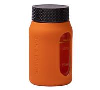 Flight Flask 100ml Hip Flask for Alcohol | Leakproof Glass Hip Flask with Protective Case | Small Pocket Flask for Men & Women | Whisky Travel Flask & Mini Spirit Bottle (O&E Orange)