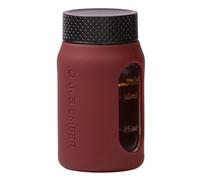 Flight Flask 100ml Hip Flask for Alcohol | Leakproof Glass Hip Flask with Protective Case | Small Pocket Flask for Men & Women | Whisky Travel Flask & Mini Spirit Bottle (Cherry Red)