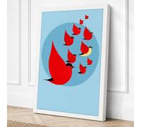 Flight From Tears Minimalist Canvas Wall Art Print 18x12 Inch