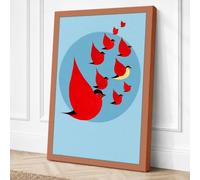 Flight From Tears Minimalist Canvas Wall Art Print 24x16 Inch