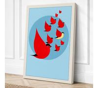 Flight From Tears Minimalist Canvas Wall Art Print 24x16 Inch