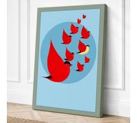 Flight From Tears Minimalist Canvas Wall Art Print 30x20 Inch