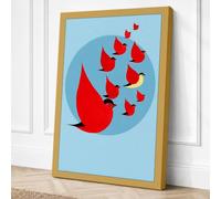 Flight From Tears Minimalist Canvas Wall Art Print 36x24 Inch