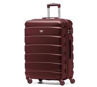 Flight Knight 25" Medium Suitcase Check-in Hold Luggage Hard Shell 4 Wheels TSA Lock - 82L - Burgundy - Medium 25"