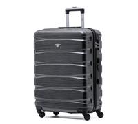 Flight Knight Lightweight 4 Wheel ABS Hard Case Medium Suitcase Approved for Over 100 Airlines Including easyJet, British Airways, Ryanair, Jet2, Emirates & Many More - Check-in Medium Size 25"