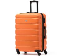 25" Medium Suitcase Check-in Hold Luggage Hard Shell 4 Wheels TSA Lock Flight Knight Orange Medium