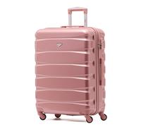 Flight Knight 25" Medium Suitcase Check-in Hold Luggage Hard Shell 4 Wheels TSA Lock in Rose Flight Knight Rose Medium