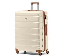 Flight Knight 29" Large Suitcase Check-in Hold Luggage Hard Shell 4 Wheels TSA Lock - Large 29" - 131L - Cream / Tan