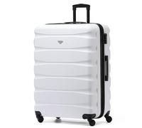 Flight Knight 29" Large Suitcase Check-in Hold Luggage Hard Shell 4 Wheels TSA Lock - Large 29" - 131L - White / Black