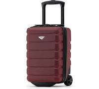 Flight Knight 40x20x25cm Hard Case Cabin Suitcase Ryanair Free Approved Carry On in Burgundy Flight Knight Burgundy Cabin