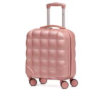 Flight Knight 45x36x20cm Hard Case Bubble Carry On Suitcase EasyJet Free Cabin Bag in Rose Gold Flight Knight Rose Gold Cabin