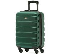 Flight Knight 55x35x20cm Cabin Carry Bag Hard Shell Suitcase 100+ Airline Approved - Forest Green / Black - 34L - 55x35x20cm