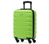 Flight Knight 55x35x20cm Cabin Carry Bag Hard Shell Suitcase 100+ Airline Approved - Green / Black - 34L - 55x35x20cm