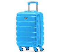 Flight Knight 55x35x20cm Cabin Carry Bag Hard Shell Suitcase 100+ Airline Approved - Turquoise - 34L - 55x35x20cm