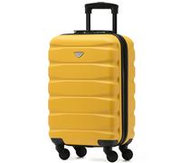 Flight Knight 55x35x20cm Cabin Carry Bag Hard Shell Suitcase 100+ Airline Approved - Yellow / Black - 34L - 55x35x20cm