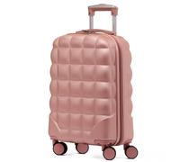 Flight Knight 55x35x20cm Hard Case Bubble Carry On Suitcase - 100+ Airline Approved - 55x35x20cm - 29L - Rose Gold