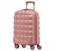 Flight Knight 55x35x20cm Hard Case Bubble Carry On Suitcase - 100+ Airline Approved in Rose Gold | Size: Cabin Flight Knight Rose Gold Cabin