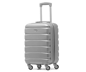 Flight Knight 55x35x25 Cabin Luggage for KML,Carry On Suitcase Approved for 35 Airlines, EasyJet, Maximum Size for Air France - Lightweight Small Durable Cabin Bag, ABS Hard Shell, Hand Luggage