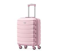 Flight Knight 55x40x20 Ryanair Priority Cabin Suitcase, Also for EasyJet, Jet2, Lightweight,ABS Hard Shell, Durable 4-Wheel Cabin Case, Carry-On Size 10kg Hand Luggage, Travel Bag- 55 x 40 x 20