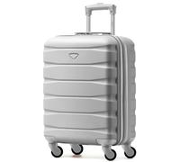 Flight Knight 55x40x20cm Ryanair (Priority) easyJet Jet2 Large Cabin Carry Suitcase - 55x40x20cm - 36L - Silver