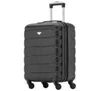 Flight Knight 55x40x23cm Lightweight 4 Wheel Cabin Carry On Suitcase in Black Flight Knight Black Cabin
