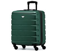 Flight Knight 56x45x25 EasyJet Cabin Bag, Jet2, British Airways Suitcase - Lightweight Small Durable 4-Wheel Cabin Case, Maximum Carry-On Size, ABS Hard Shell, 10kg Hand Luggage Bag- 56 x 45 x 25
