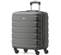 Flight Knight 56x45x25 EasyJet Cabin Bag, Jet2, British Airways Suitcase - Lightweight Small Durable 4-Wheel Cabin Case, Maximum Carry-On Size, ABS Hard Shell, 10kg Hand Luggage Bag- 56 x 45 x 25