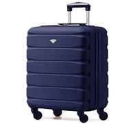 Flight Knight 56x45x25 EasyJet Cabin Bag, Jet2, British Airways Suitcase - Lightweight Small Durable 4-Wheel Cabin Case, Maximum Carry-On Size, ABS Hard Shell, 10kg Hand Luggage Bag- 56 x 45 x 25