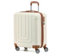 Flight Knight 56x45x25cm Cabin Suitcase EasyJet (Paid) Jet2 British Airways Approved - 56x45x25cm - 52L - Cream / Tan