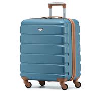 Flight Knight 56x45x25cm EasyJet (Paid), BA & Jet2 Large Hard Cabin Carryon Suitcase - 52L - Blue / Tan - 56x45x25cm