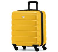 Flight Knight 56x45x25cm EasyJet (Paid), BA & Jet2 Large Hard Cabin Carryon Suitcase - 52L - Yellow / Black - 56x45x25cm