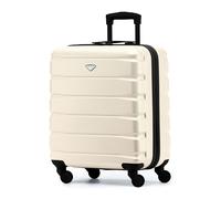 Flight Knight 56x45x25cm EasyJet (Paid), BA & Jet2 Large Hard Cabin Carryon Suitcase in Cream Flight Knight Cream Cabin