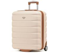 Flight Knight 56x45x25cm Hard Cabin Suitcase British Airways, easyJet (Paid) Jet2 - 56x45x25cm - Cream / Tan