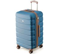 Flight Knight 70cm Trunk Suitcase - Hard Shell ABS Checked Luggage for Week-Long Travel with Medium Capacity Interior, Spinner Wheels and TSA Lock - Approved for Most UK Airlines