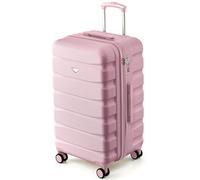 Flight Knight 70cm Trunk Suitcase - Hard Shell ABS Checked Luggage for Week-Long Travel with Medium Capacity Interior, Spinner Wheels and TSA Lock - Approved for Most UK Airlines