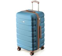 Flight Knight 70cm Trunk Suitcase - Hard Shell ABS Checked Luggage for Week-Long Travel with Medium Capacity Interior, Spinner Wheels and TSA Lock - Approved for Most UK Airlines