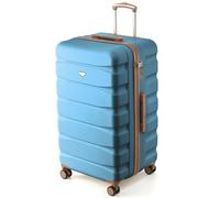 Flight Knight 80cm Trunk Suitcase - Hard Shell ABS Checked Luggage for Long-Haul Travel with Large Capacity Interior, Spinner Wheels and TSA Lock - Approved for Most UK Airlines